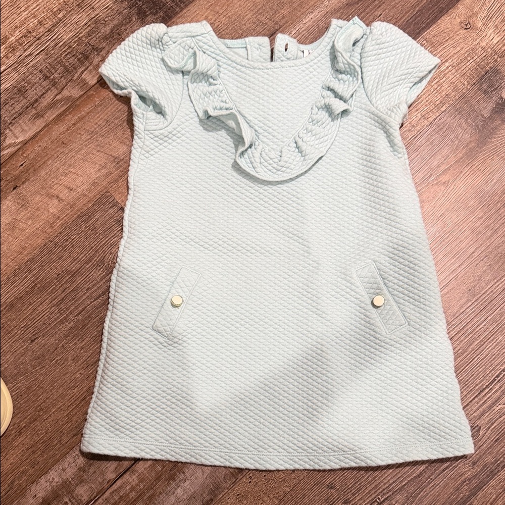 Janie and Jack Light Blue Textured Dress